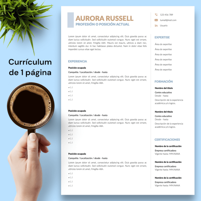 Currículum Aurora Russell - 02 - 1 página