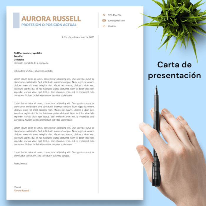 Currículum Aurora Russell - 04 - Carta de presentación
