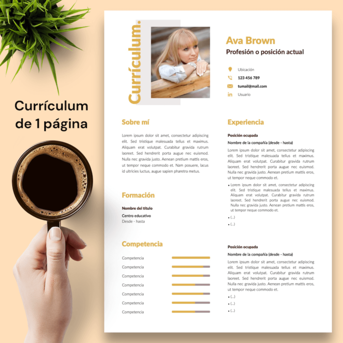 Currículum Ava Brown - 02 - 1 página