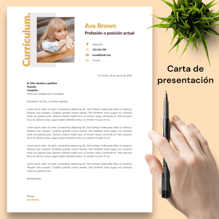 Currículum Ava Brown - 04 - Carta de presentación