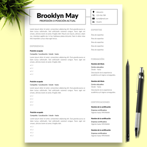 Currículum Brooklyn May - 01 - Presentación
