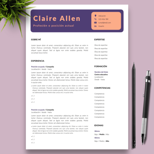 Currículum Claire Allen - 01 - Presentación