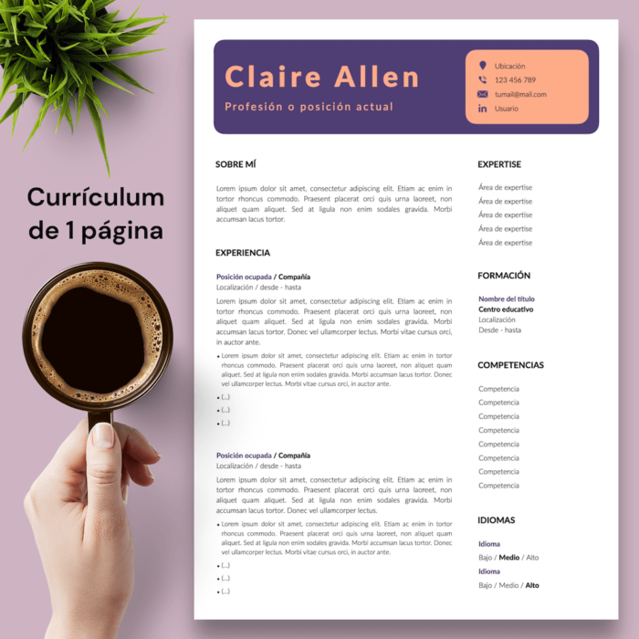 Currículum Claire Allen - 02 - 1 página