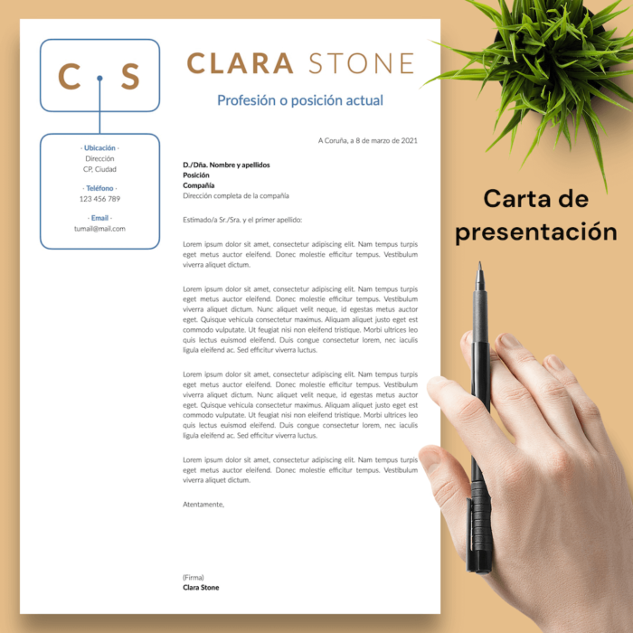 Currículum Clara Stone - 04 - Carta de presentación