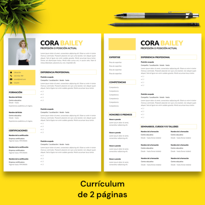 Currículum Cora Bailey - 03 - 2 páginas
