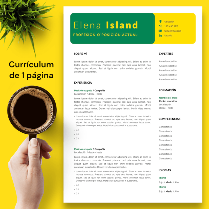 Currículum Elena Island - 02 - 1 página