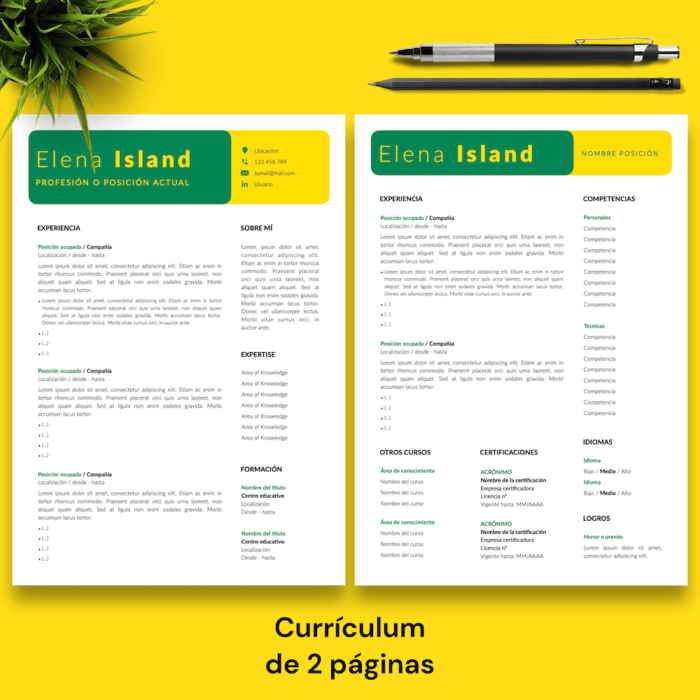 Currículum Elena Island - 03 - 2 páginas