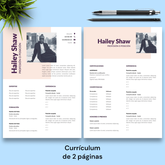 Currículum Hailey Shaw - 03 - 2 páginas