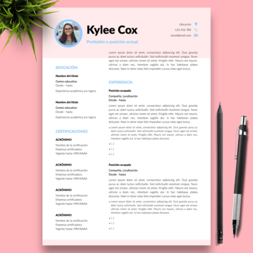 Currículum Kylie Cox - 01 - Presentación