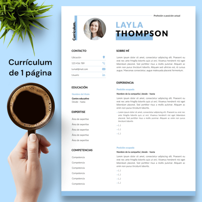 Currículum Layla Thompson - 02 - 1 página