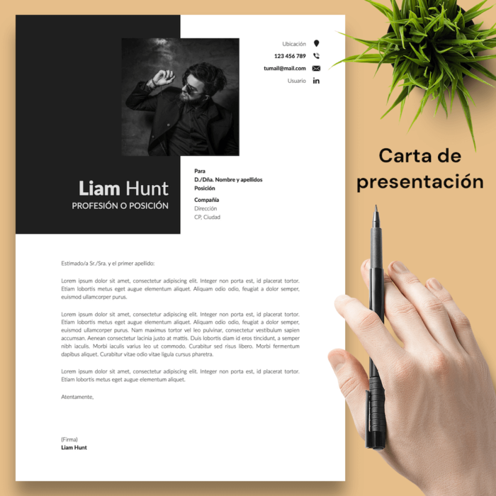 Currículum Liam Hunt - 04 - Carta de presentación