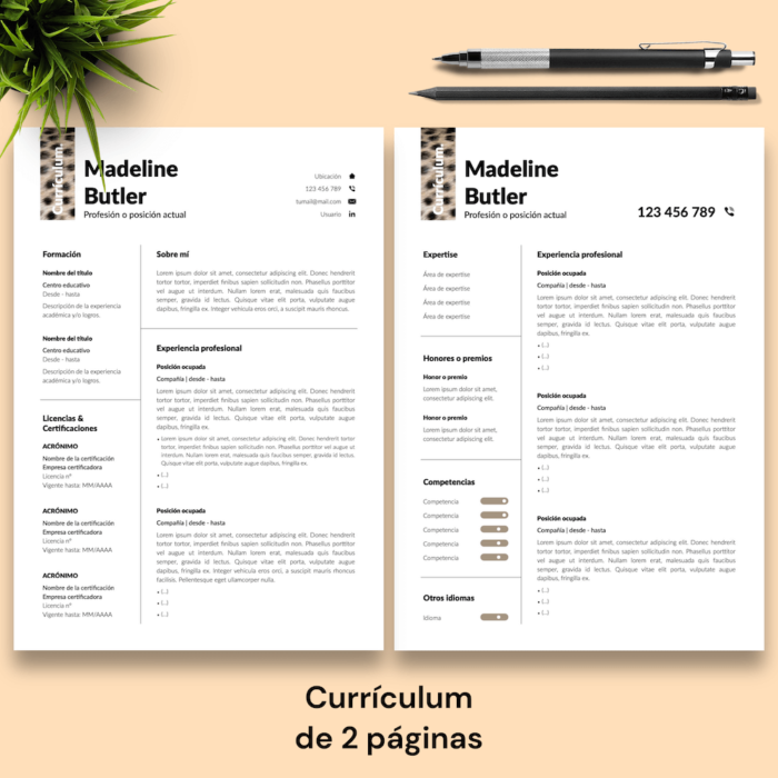 Currículum Madeline Butler - 03 - 2 páginas