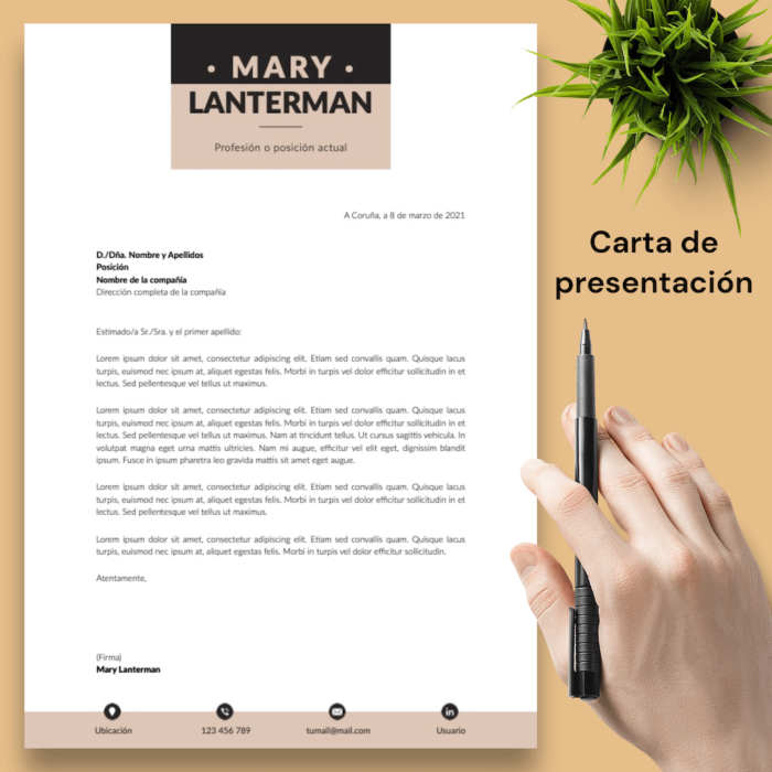 Currículum Mary Lanterman - 04 - Carta de presentación