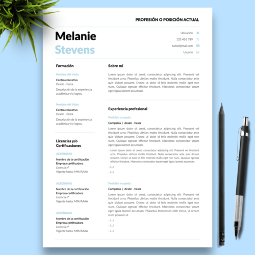 Currículum Melanie Stevens - 01 - Presentación