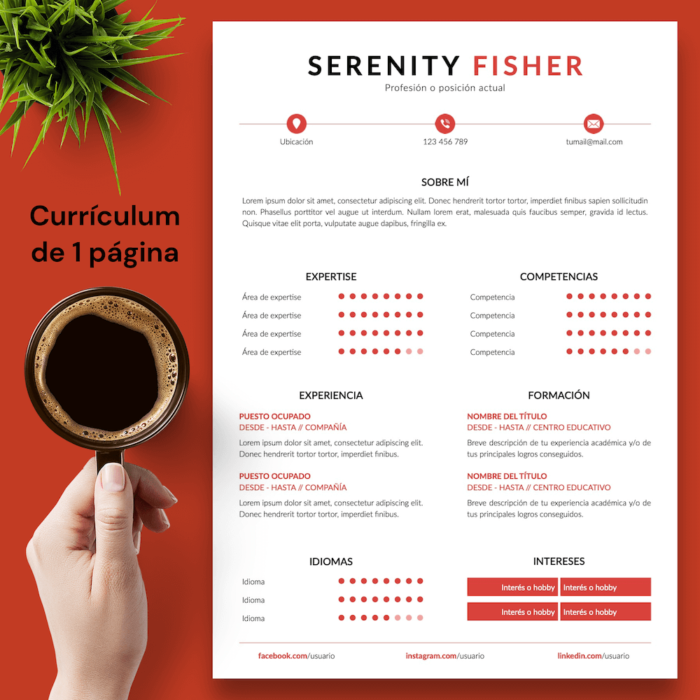 Currículum Serenity Fisher - 02 - 1 página