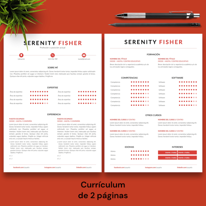 Currículum Serenity Fisher - 03 - 2 páginas
