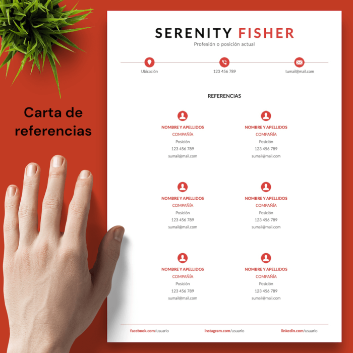 Currículum Serenity Fisher - 05 - Carta de referencias